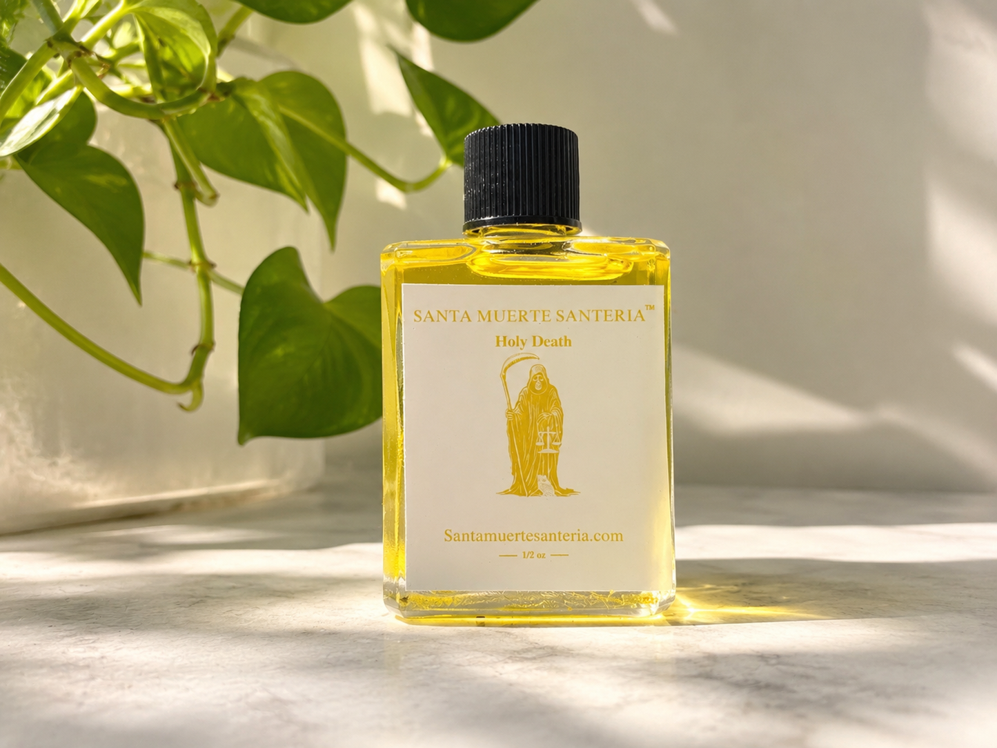Yellow Holy Death Oil, Open Roads and Success, Aceite de la Santa Muerte Amarillo, Abre caminos y Éxito (Copy)