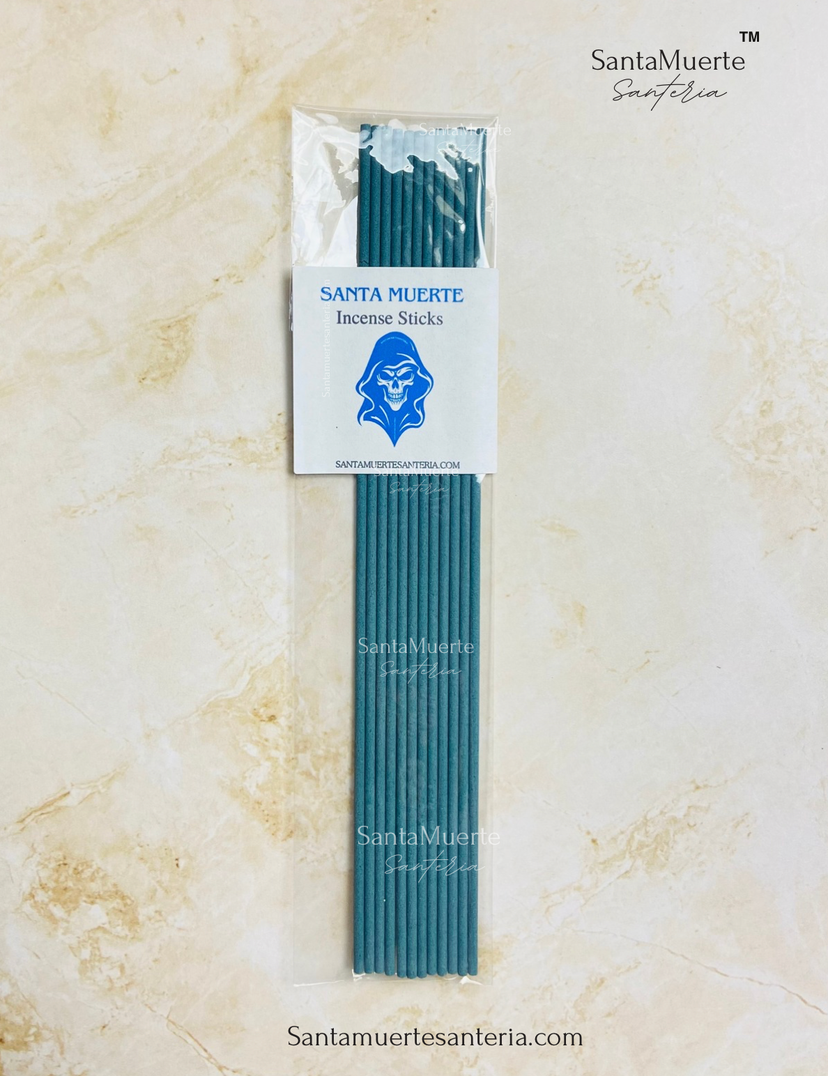 Holy Death Peace & Tranquility, Health Incense Sticks, 12 pack Incense, Protection, Varitas de incienso de Paz y tranquilidad, salud de la Santa Muerte — Paquete de 12 — Protección