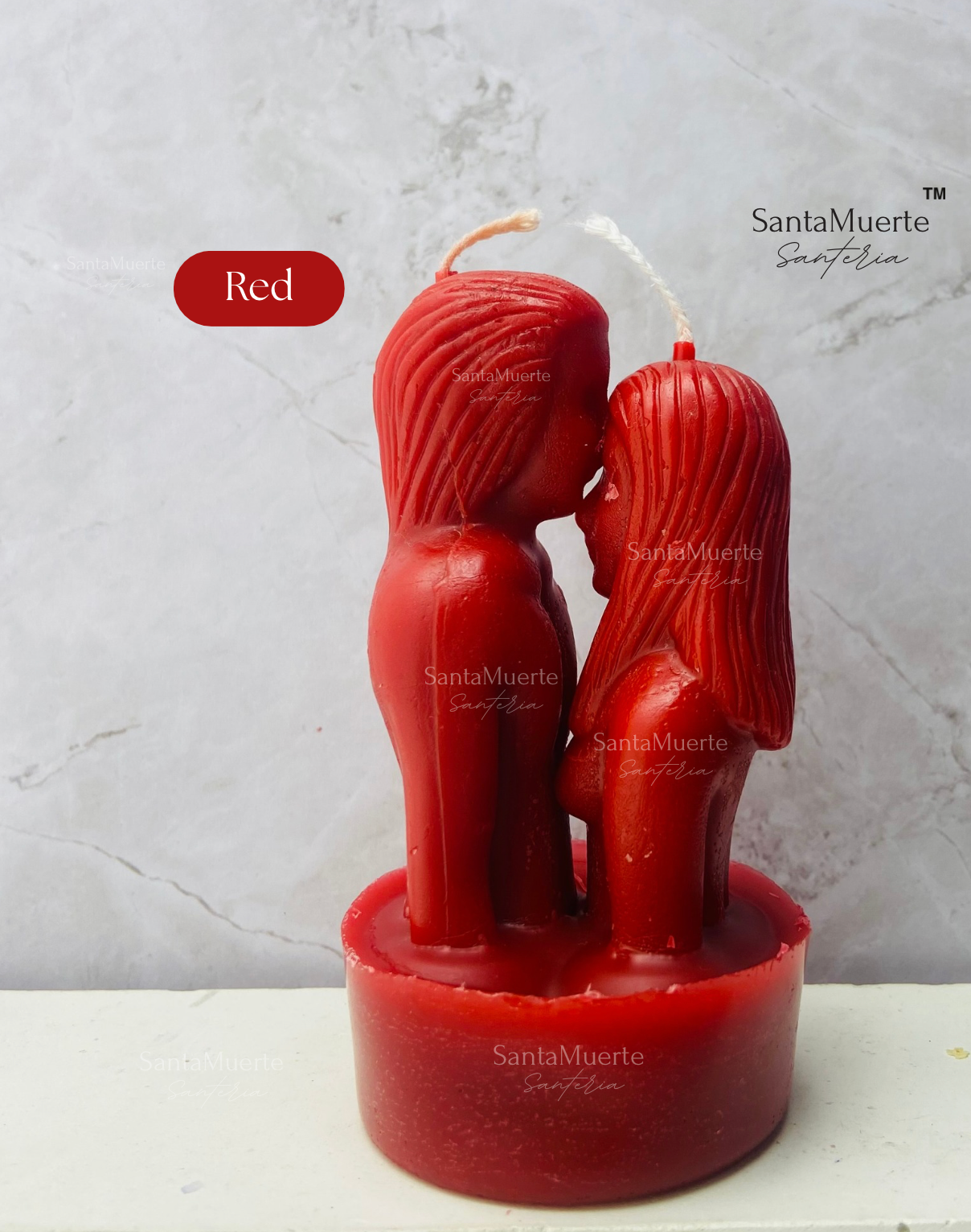 Red Couple's Figure Candle, Love Spell, Come to Me, Vela con figura de pareja Roja, Hechizo de amor, Ven a mí