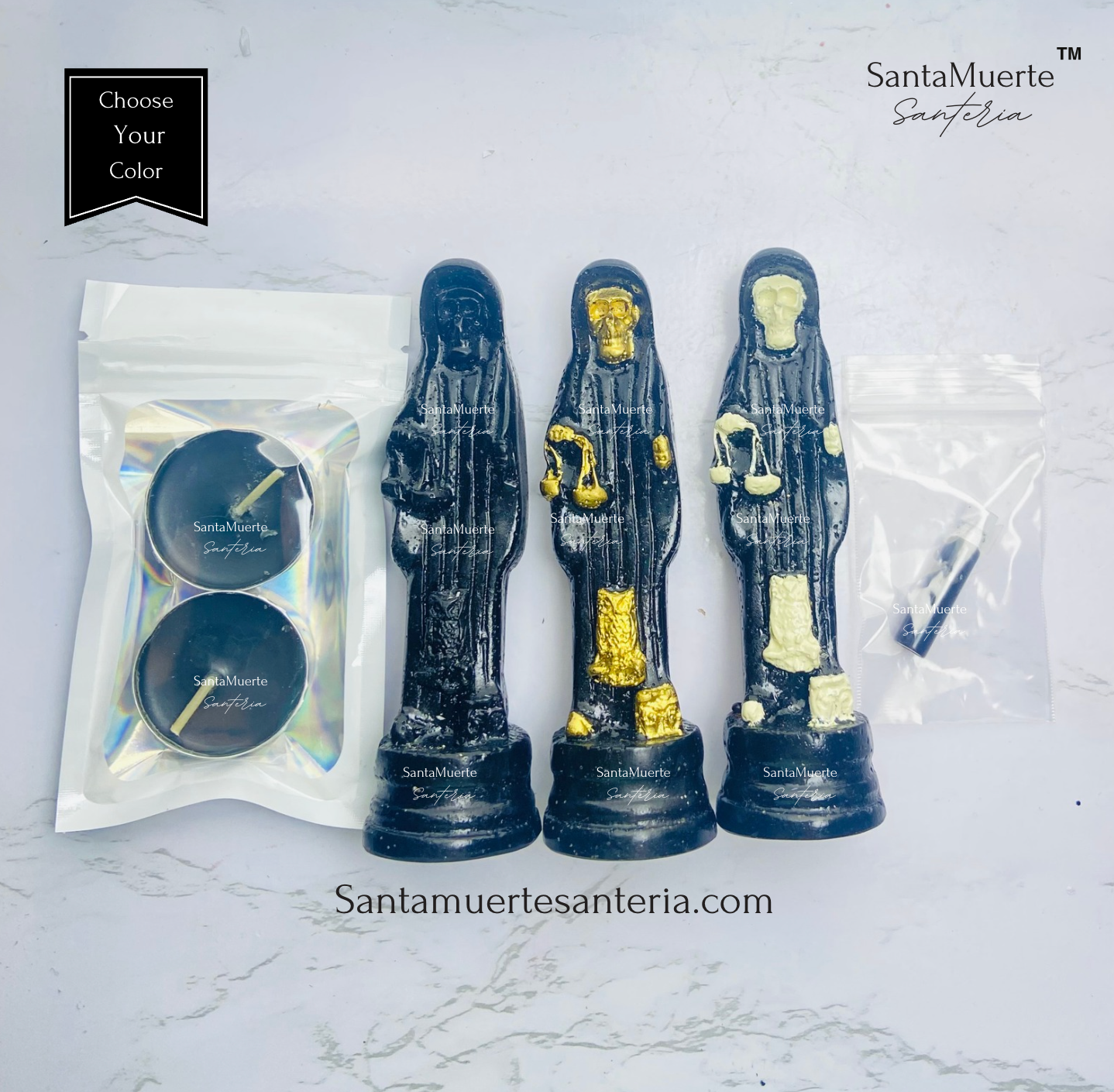 Holy Death Statue Sets/Estatuas Santa Muerte Conjuntos