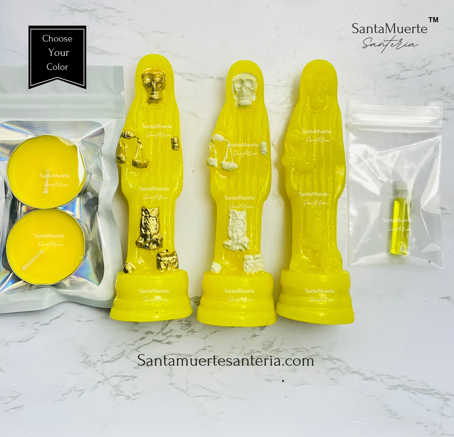Holy Death Statue Sets/Estatuas Santa Muerte Conjuntos
