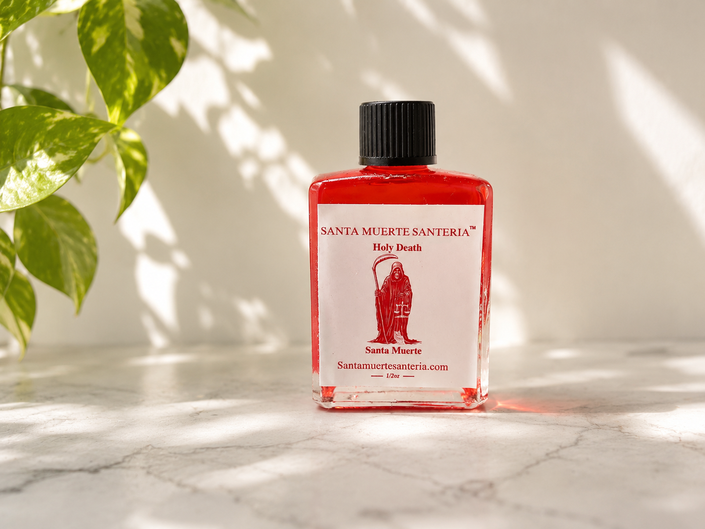 Red Holy Death Oil, Love and Passion, Aceite de la Santa Muerte Rojo, Amor y pasión