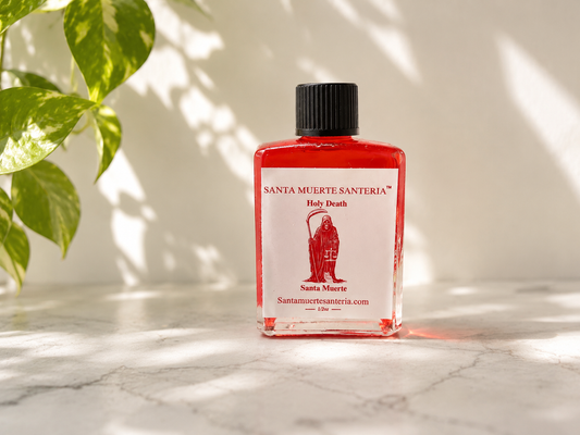 Red Holy Death Oil, Love and Passion, Aceite de la Santa Muerte Rojo, Amor y pasión