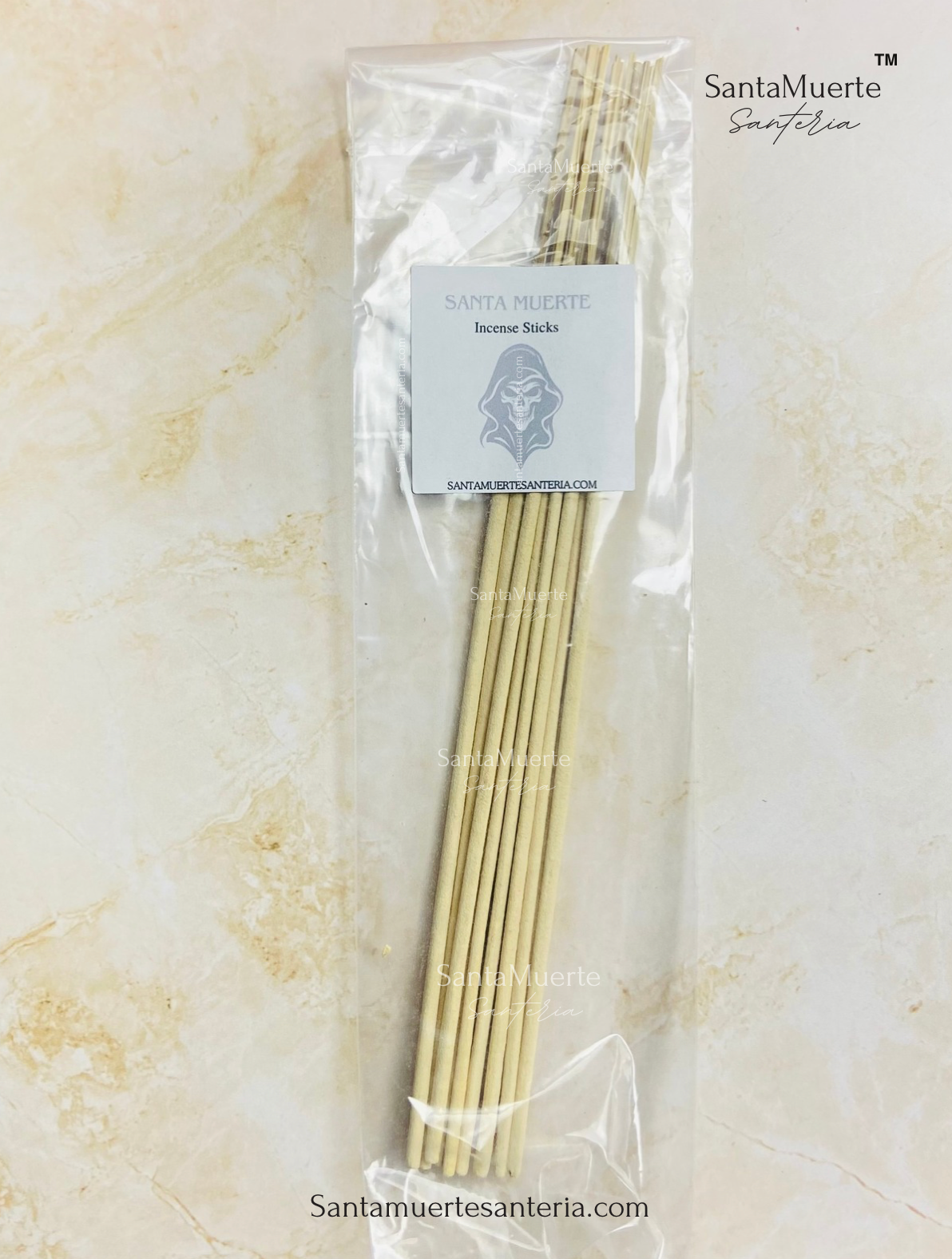 Holy Death Cleansing Incense Sticks, 12 pack Incense, Protection, Varitas de incienso de limpia de la Santa Muerte — Paquete de 12 — Protección
