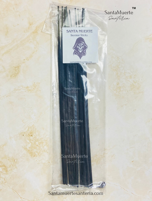 Holy Death protection Incense Sticks, 12 pack Incense,Varitas de incienso de protección de la Santa Muerte — Paquete de 12,  Proteccion