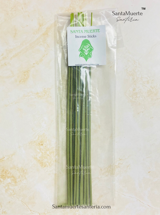 Holy Death Money Incense Sticks, 12 pack Incense, Protection, Varitas de incienso de dinero de la Santa Muerte — Paquete de 12 — Protección