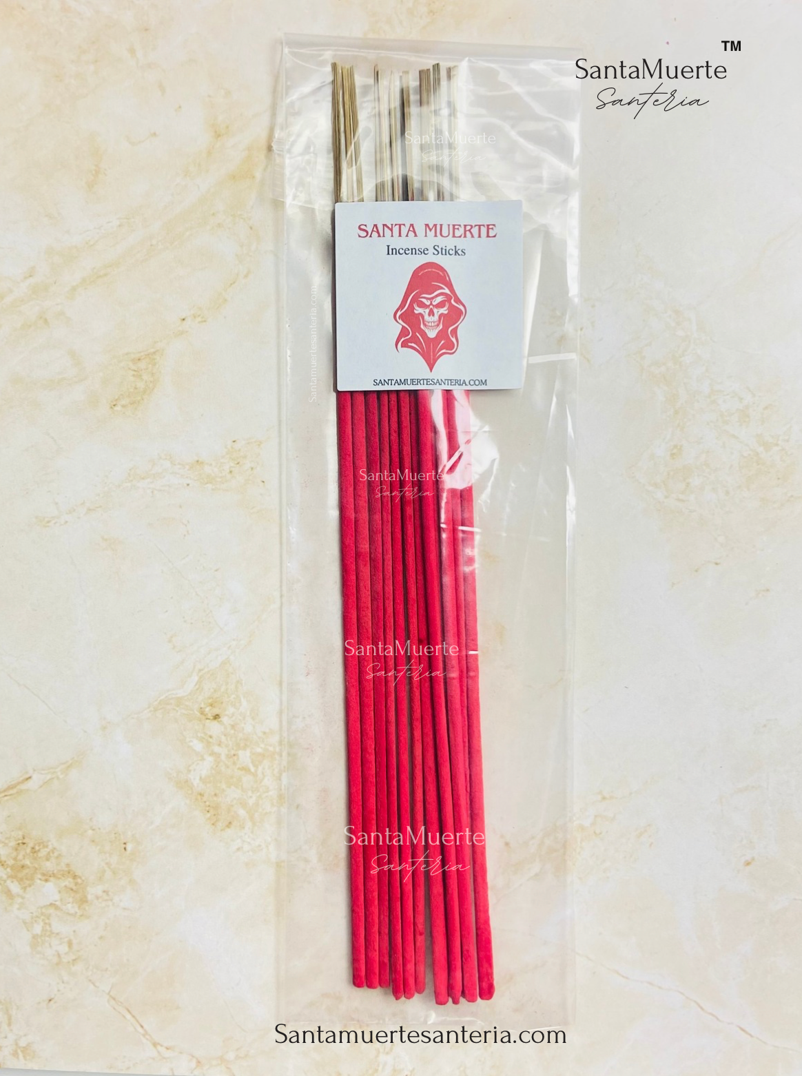 Holy Death Love Incense Sticks, 12 pack Incense, Protection, Varitas de incienso de amor de la Santa Muerte — Paquete de 12 — Protección