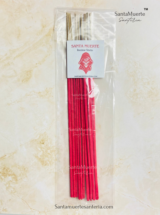 Holy Death Love Incense Sticks, 12 pack Incense, Protection, Varitas de incienso de amor de la Santa Muerte — Paquete de 12 — Protección