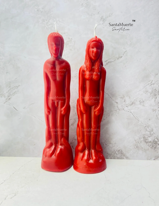 Red Image Figure Candles, Ritual candles, Spell candles, Red Female Candle, Red Male Candle,Velas figurativas rojas, Velas rituales, Velas para hechizos, Vela figurativa femenina roja, Vela figurativa masculina roja