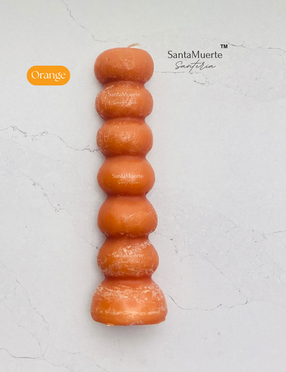 7 Knob Figure Candles, 7 Knots Candle, Spellwork Candles, Velas figurativas de 7 nudos, Vela de 7 nudos, Velas para hechizos