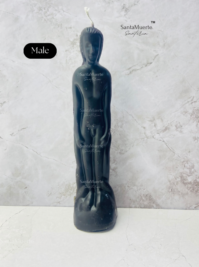 Black Image Figure Candles, Ritual candles, Spell candles, Black Female Candle, Black Male Candle,Velas figura Negras, Velas rituales, Velas para hechizos, Vela figurativa femenina negra, Vela figurativa masculina negra