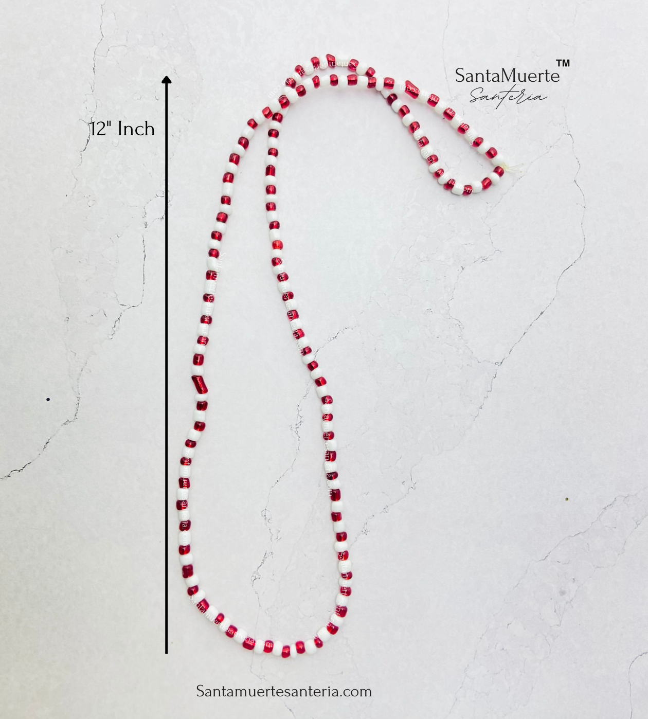 Chango Orisha Eleke Necklace, Collar de Chango, Chango Eleke Yoruba Santeria Collar