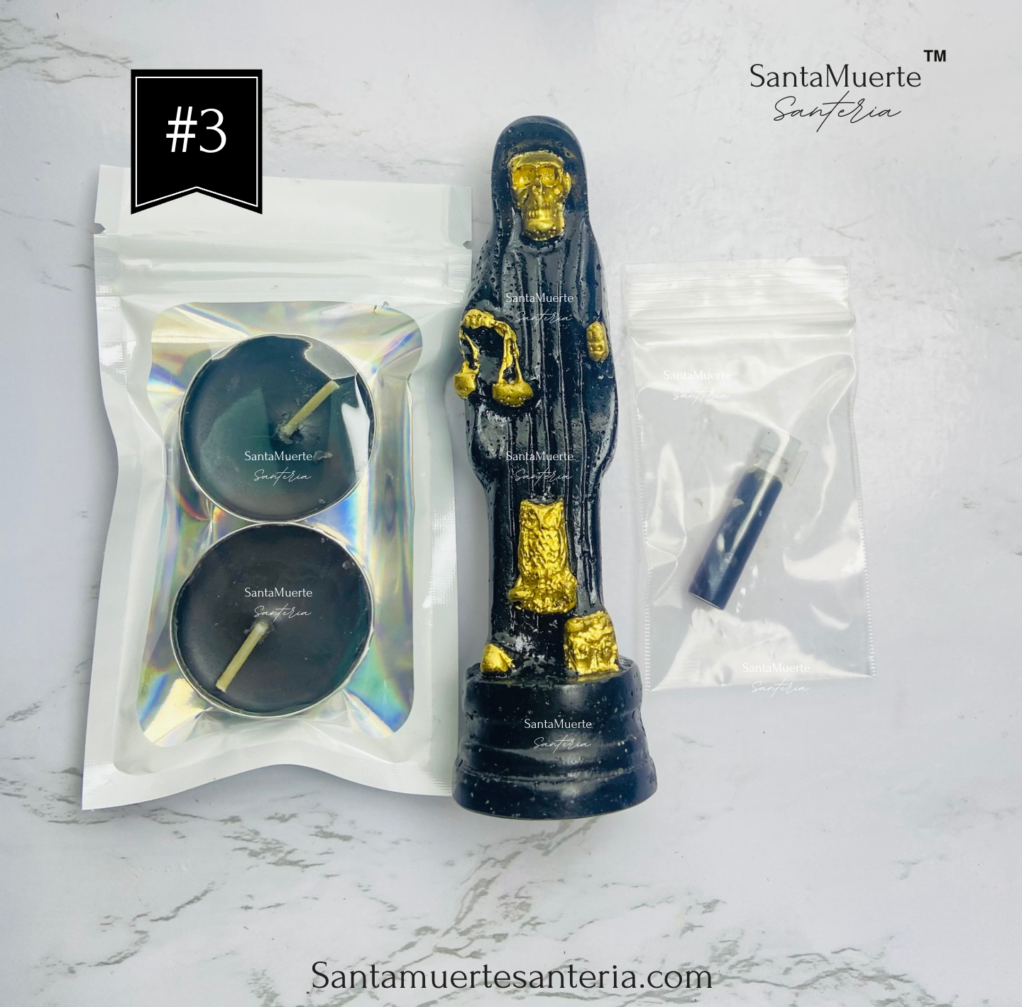 Holy Death Statue Sets/Estatuas Santa Muerte Conjuntos