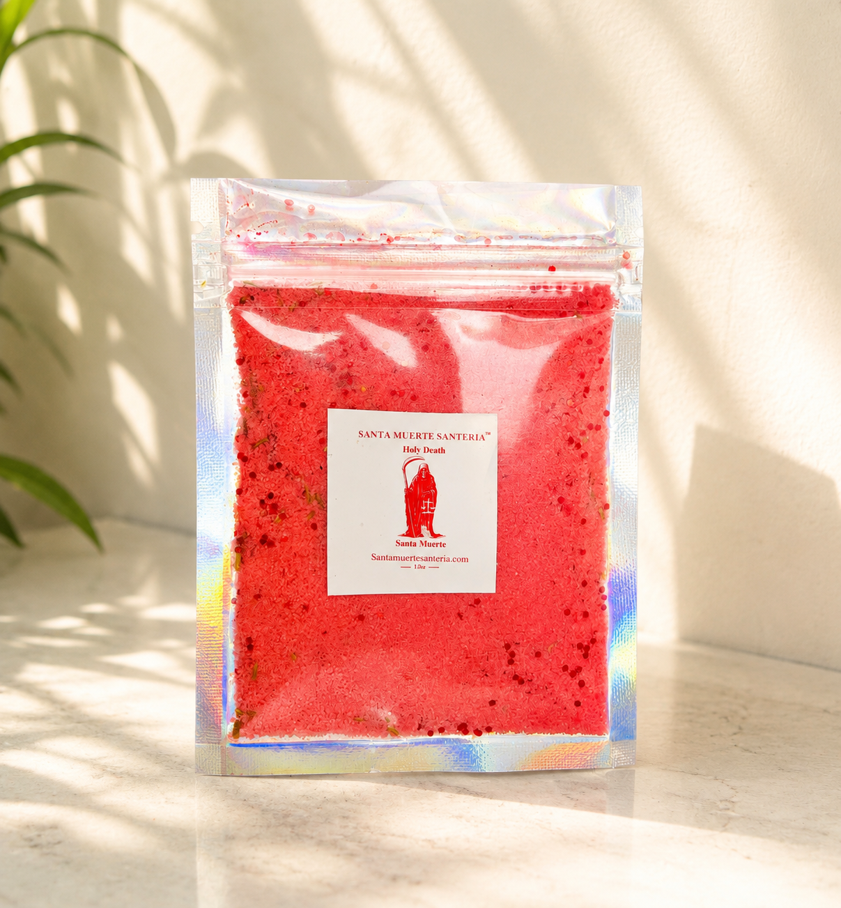 Red Holy Death Powder, Love and Attraction Powder, Polvo de La Santa Muerte Rojo, Amor y attracion