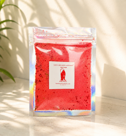 Red Holy Death Powder, Love and Attraction Powder, Polvo de La Santa Muerte Rojo, Amor y attracion